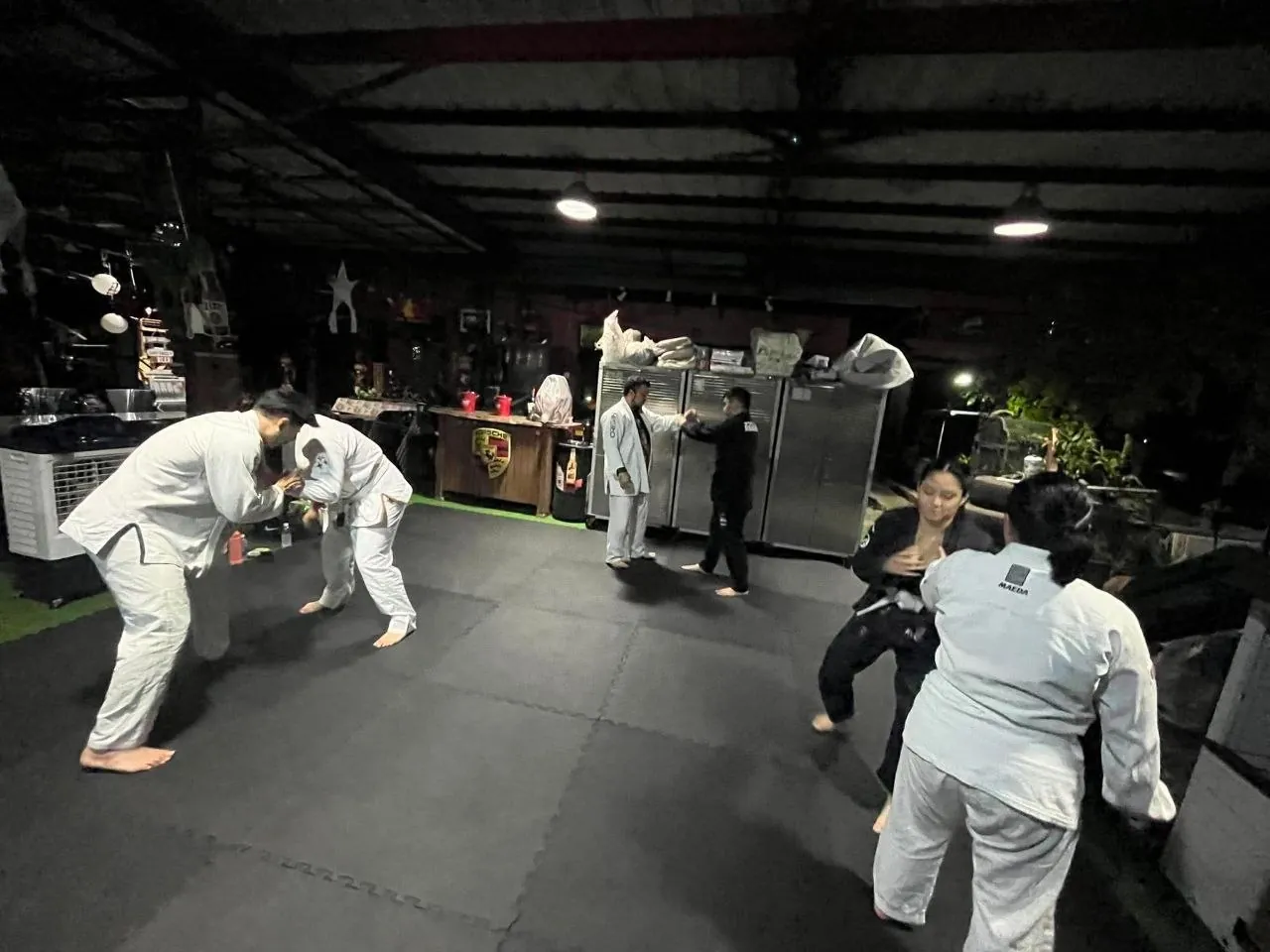 Training at Open Court Merville Jiu Jitsu